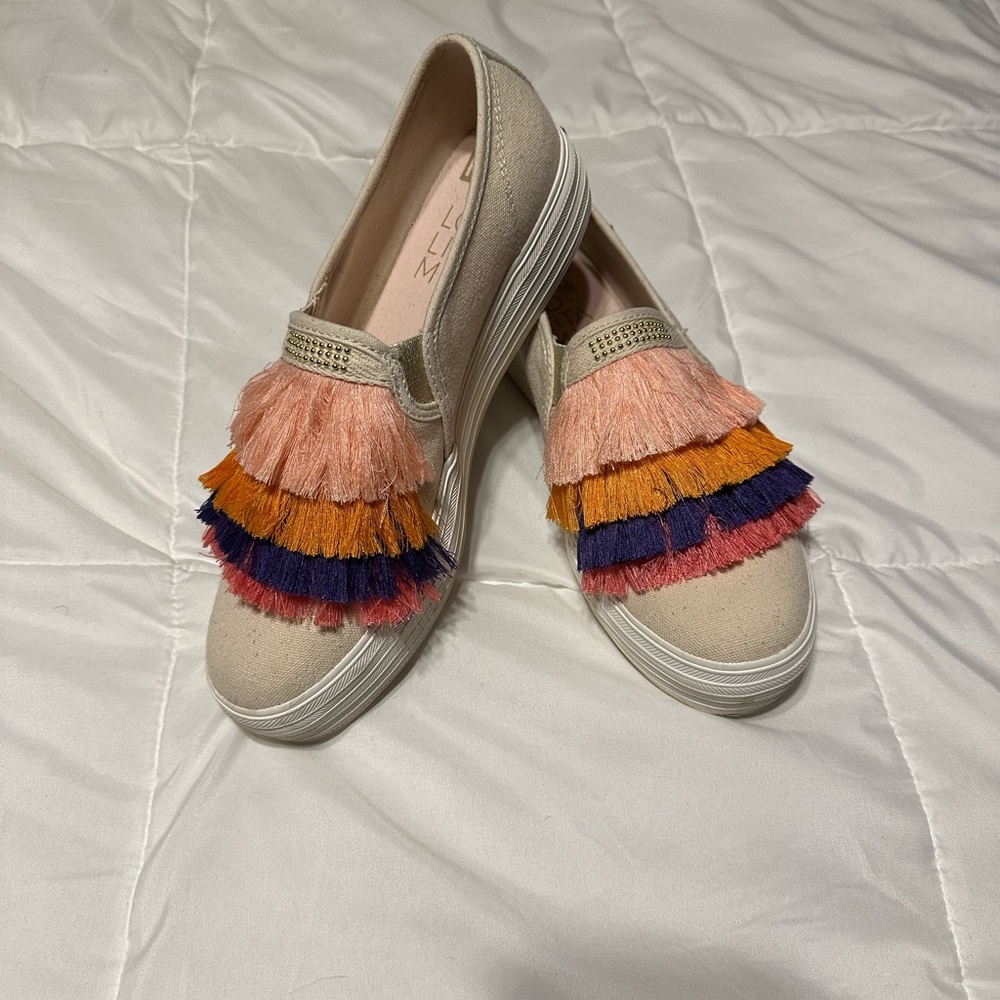 Keds Lo Lita Mia Collab Fringe platform Slip-on Sneaker size 8.5 B women’s